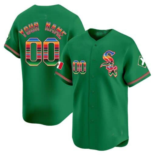 Chicago White Sox Mexico Vapor Premier Limited Custom Jersey V2- Green Baseball Jersey