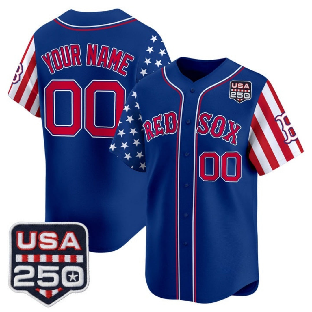 Custom Boston Red Sox America 250 Edition Vapor Premier Limited Royal Stitched Baseball Jersey