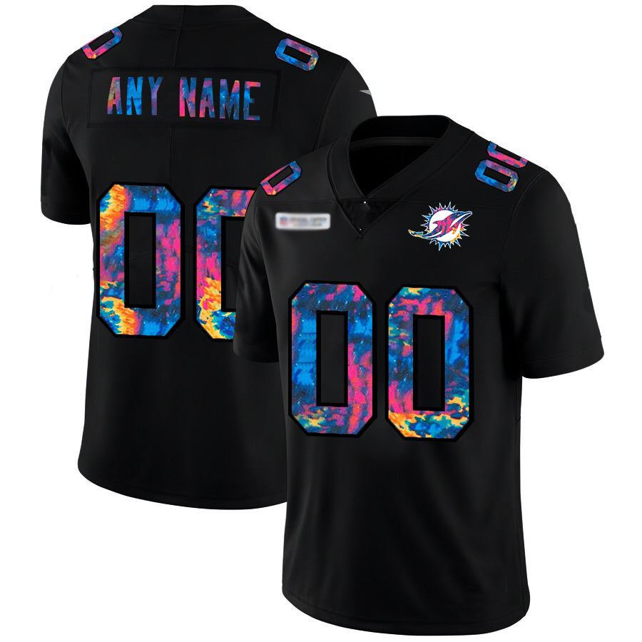 Custom M.Dolphins Multi-Color Black 2020 Crucial Catch Vapor Untouchable Limited Jersey