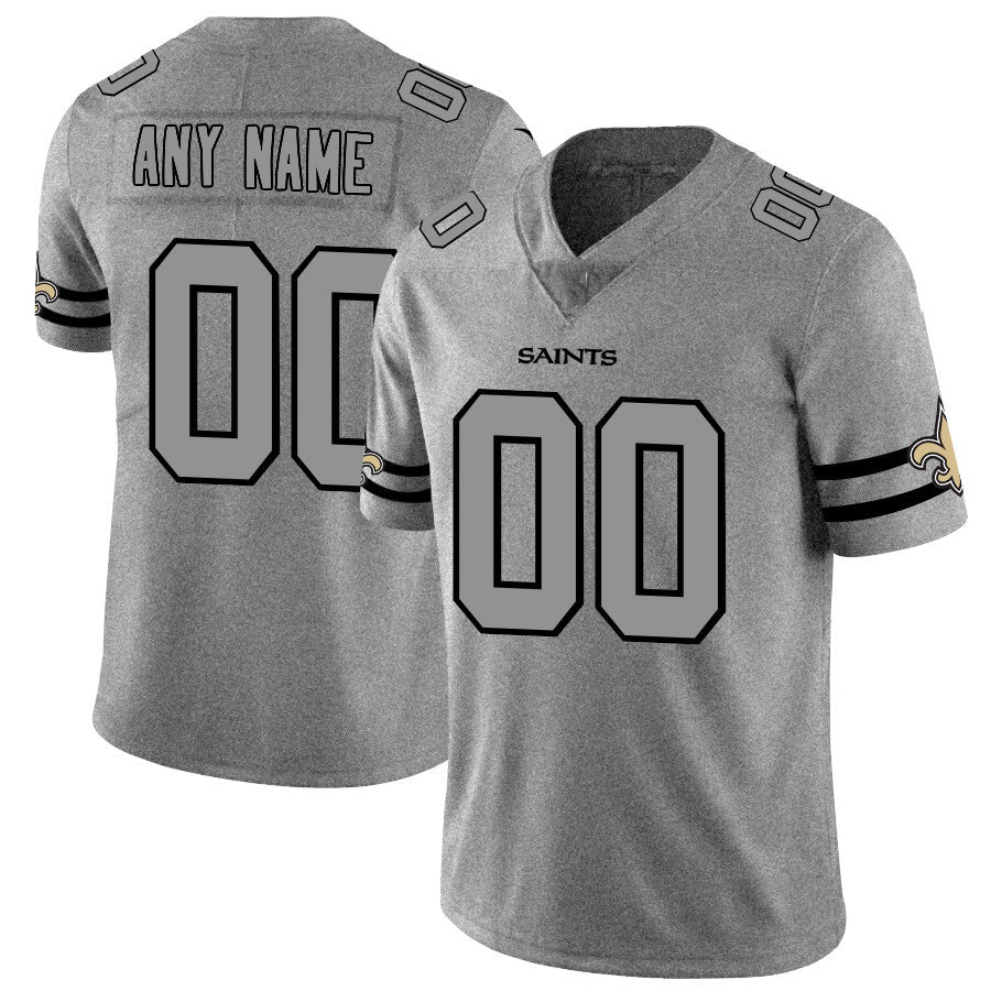 Custom NO.Saints 2019 Gray Gridiron Gray Vapor Untouchable Limited Jersey