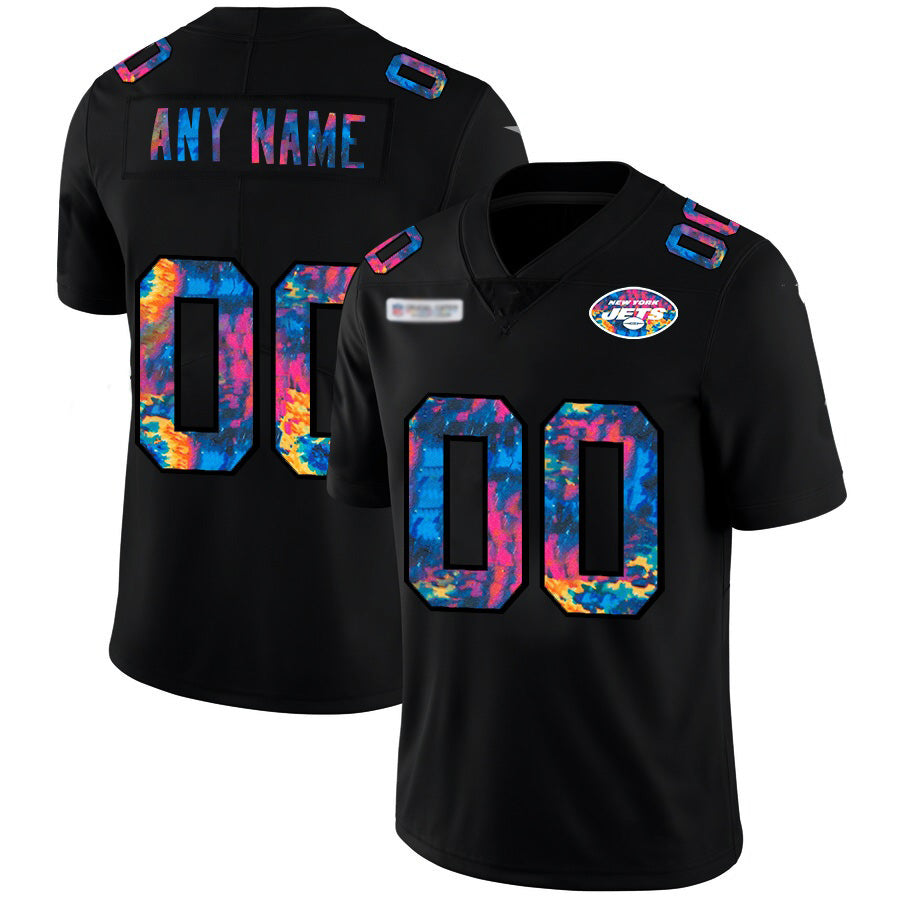 Custom NY.Jets Multi-Color Black 2020 Crucial Catch Vapor Untouchable Limited Jersey
