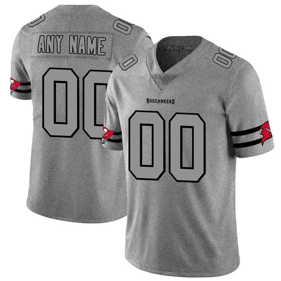 Custom TB.Buccaneers 2019 Gray Gridiron Gray Vapor Untouchable Limited Jersey
