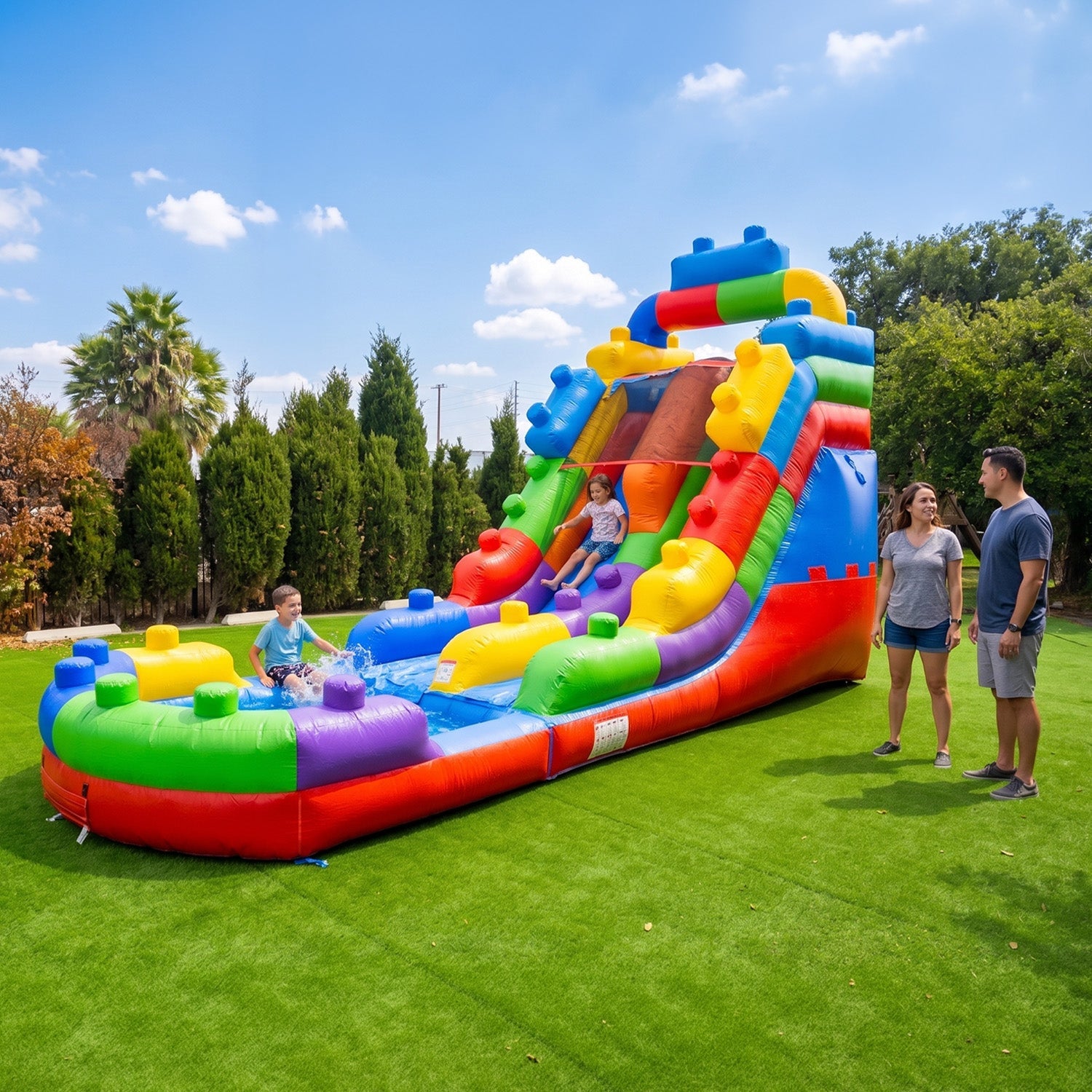 Block Party 16' Water Slide and Pool