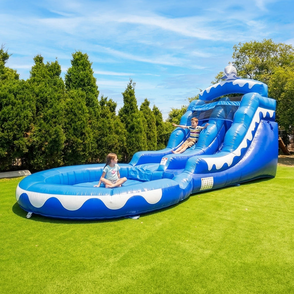 13' Dolphin Water Slide with Pool