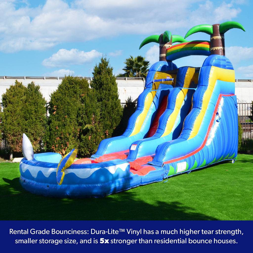 15' Ocean Shark Water Slide with Detachable Pool