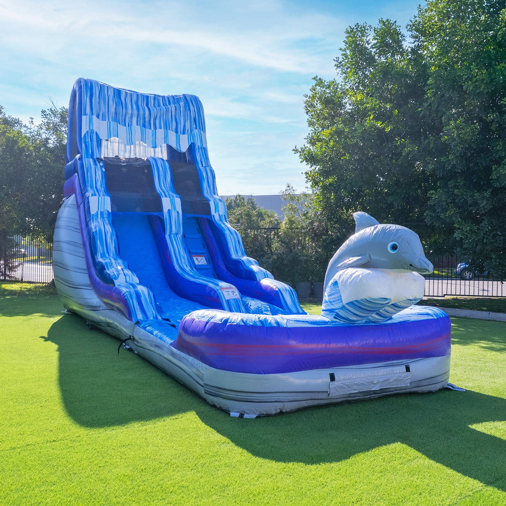 Dolphin 16' Water Slide with detachable pool