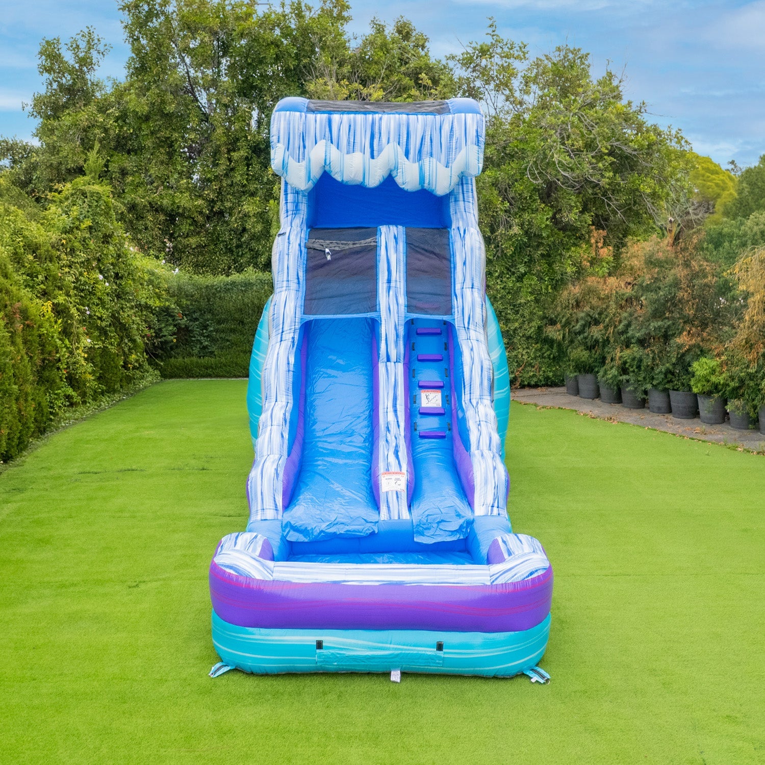 Ocean Wave 16' Water Slide with Attached Pool