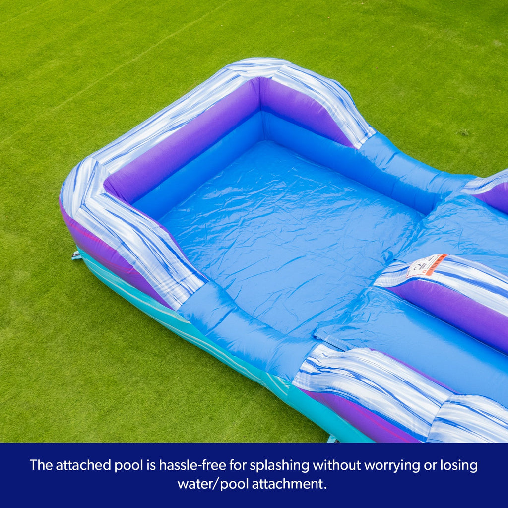Ocean Wave 16' Water Slide with Attached Pool