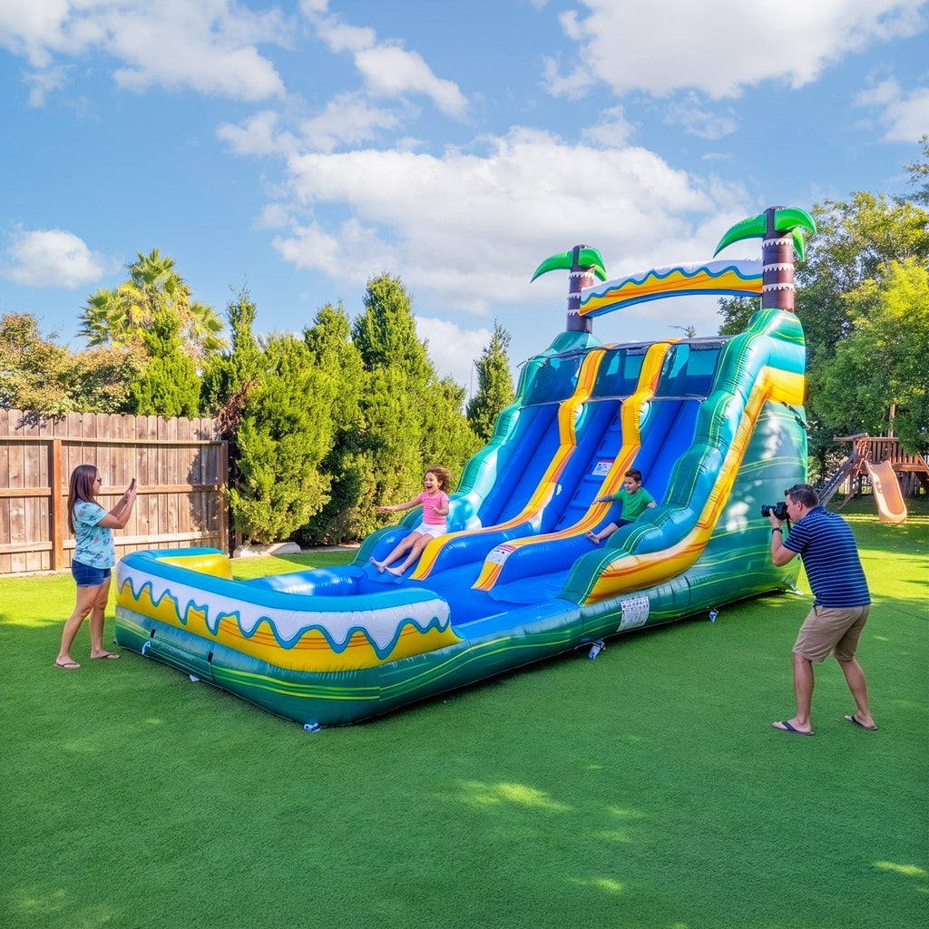NEW! Tropical Breeze 15' Dual Lane Waterslide