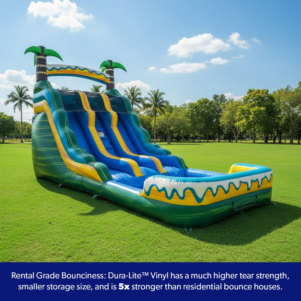 NEW! Tropical Breeze 15' Dual Lane Waterslide