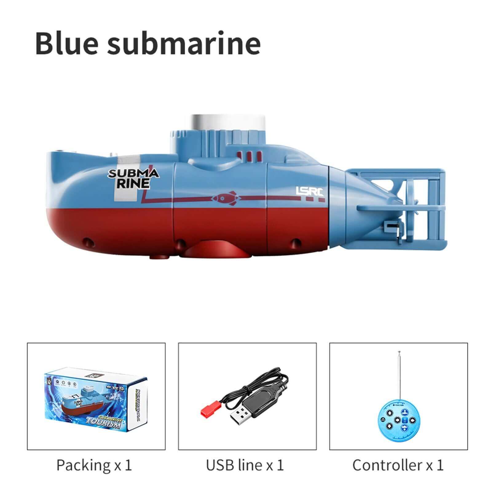 Mini RC Submarine with Waterproof Diving Control