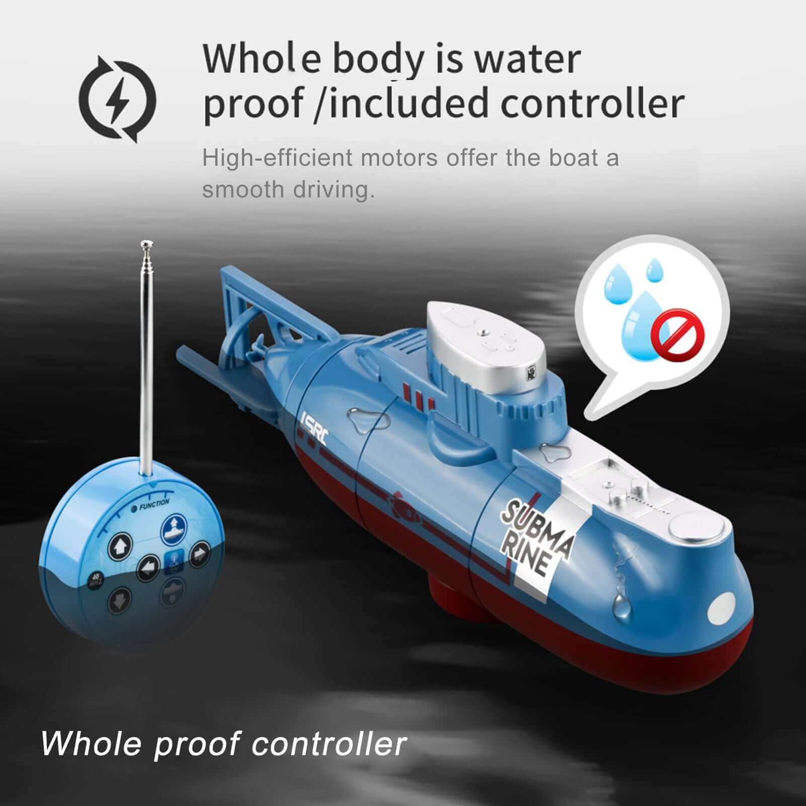 Mini RC Submarine with Waterproof Diving Control