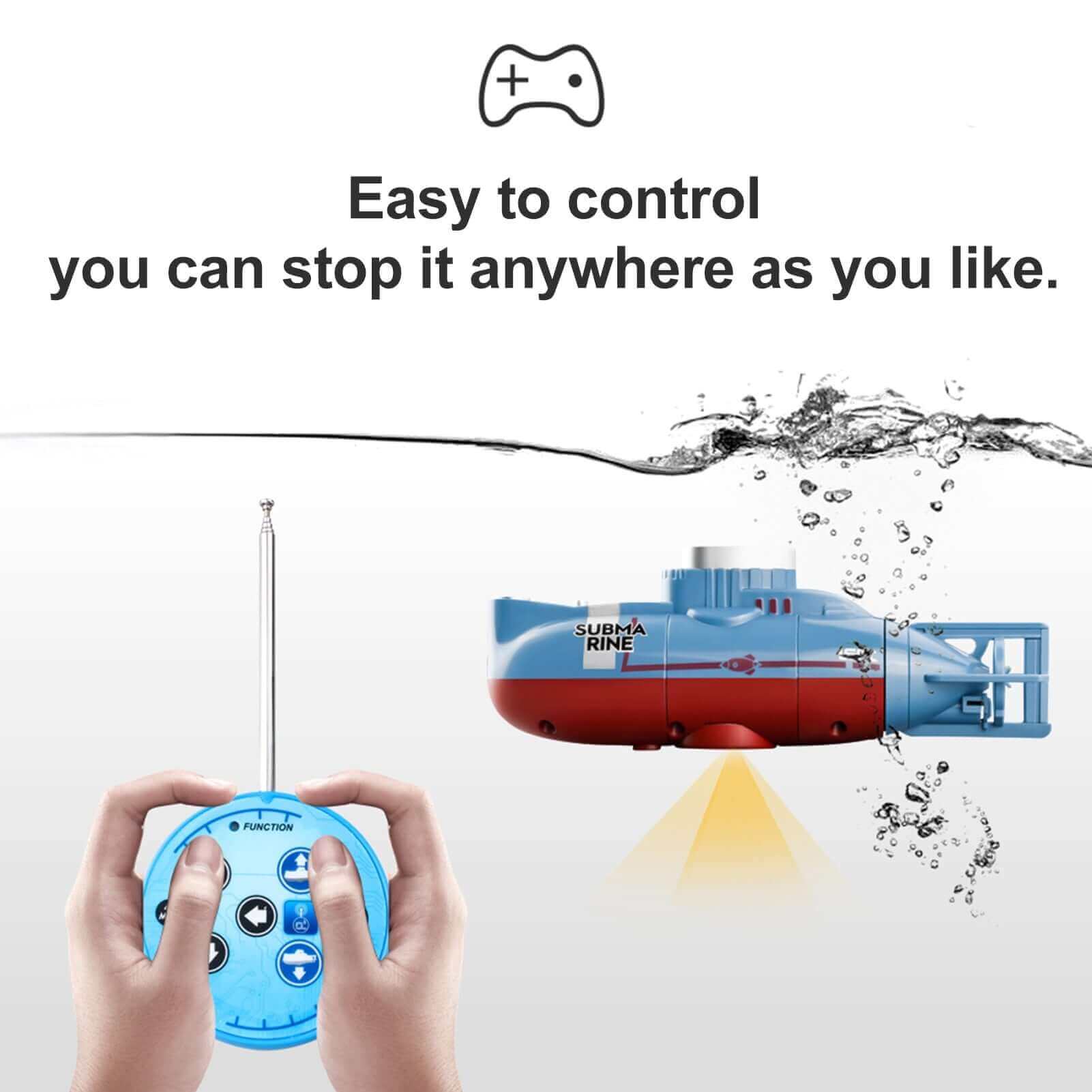 Mini RC Submarine with Waterproof Diving Control