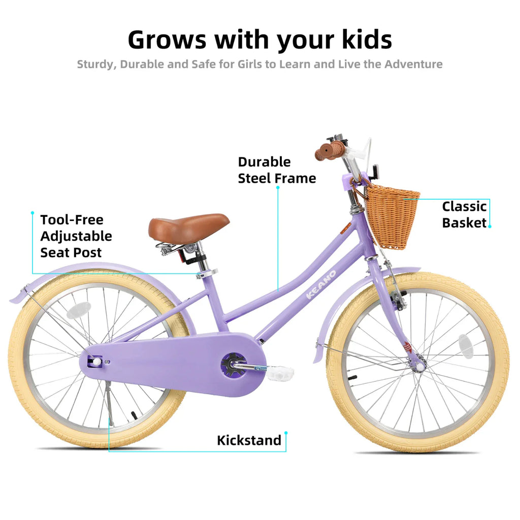 KEANO Marigold Girls Bike for 2-12 Years Old Toddlers and Kids