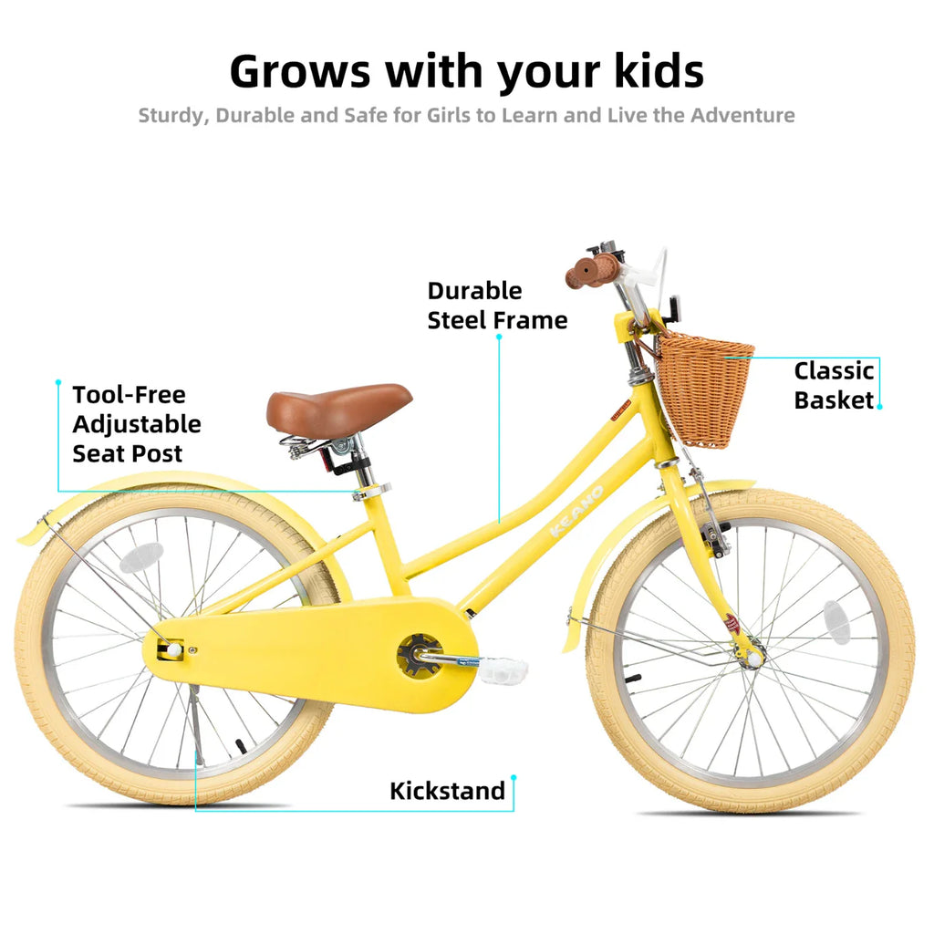 KEANO Marigold Girls Bike for 2-12 Years Old Toddlers and Kids