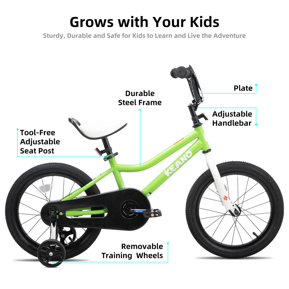 KEANO Lexicon Kids Bike for Boys Girls Ages 3-12 Years Old