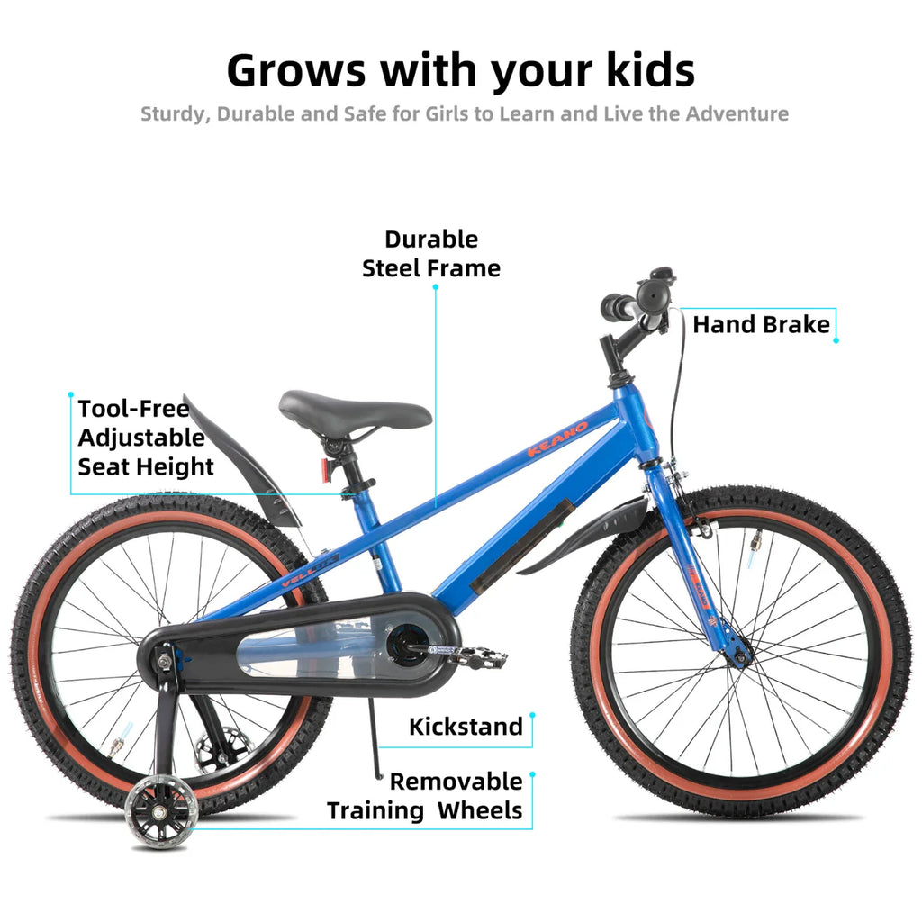 KEANO Vellux 12 16 20 Inch Kids Bike with Training Wheels