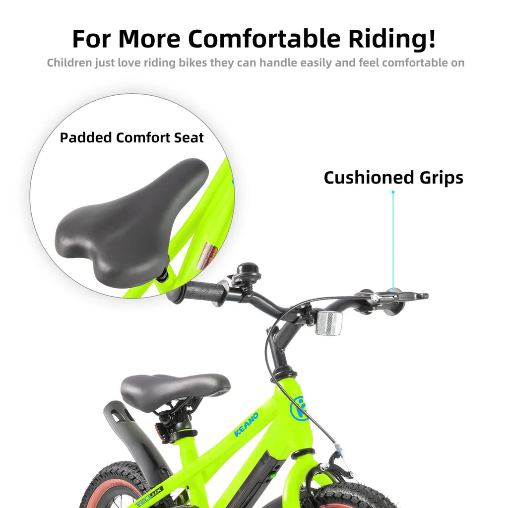 KEANO Vellux 12 16 20 Inch Kids Bike with Training Wheels