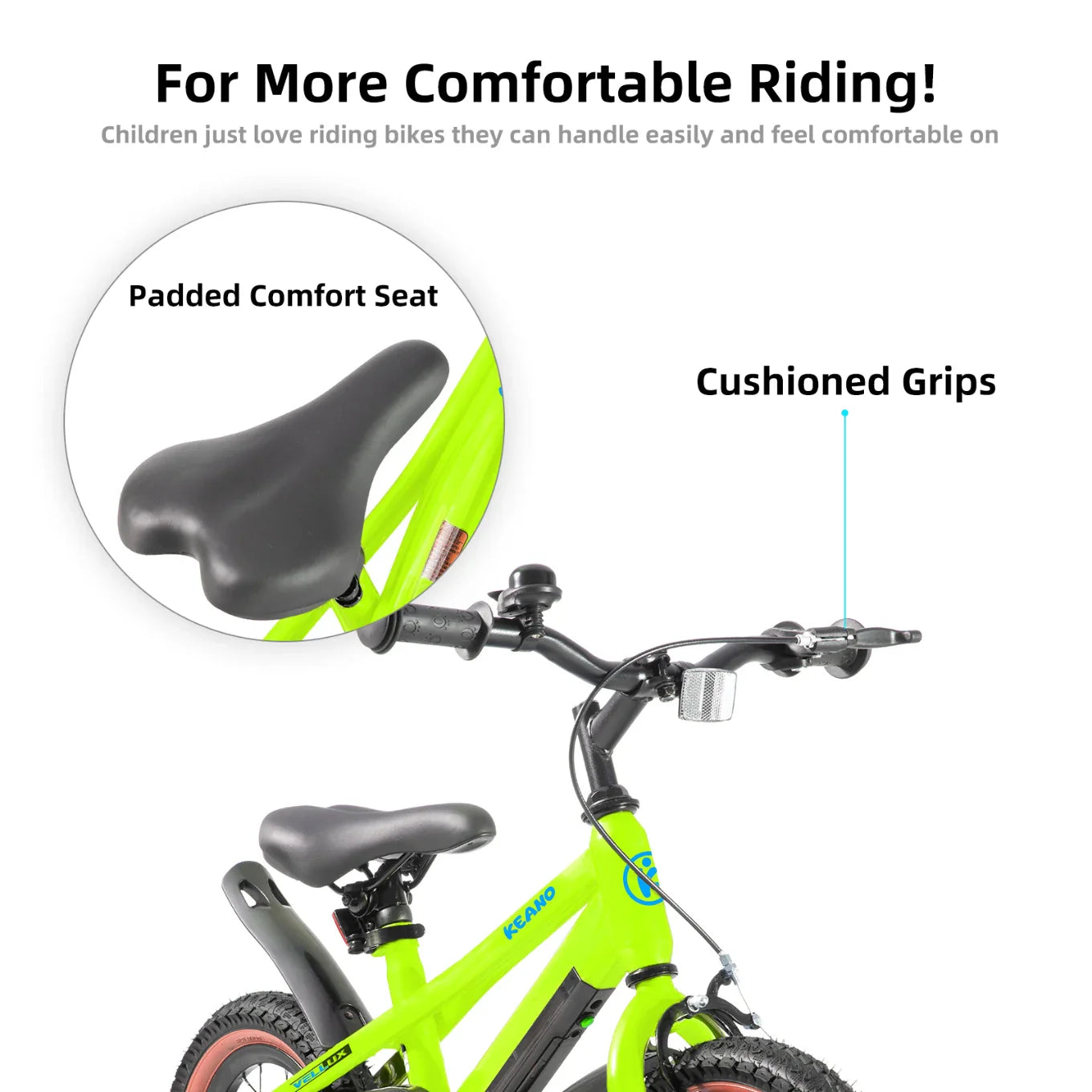 KEANO Vellux 12 16 20 Inch Kids Bike with Training Wheels