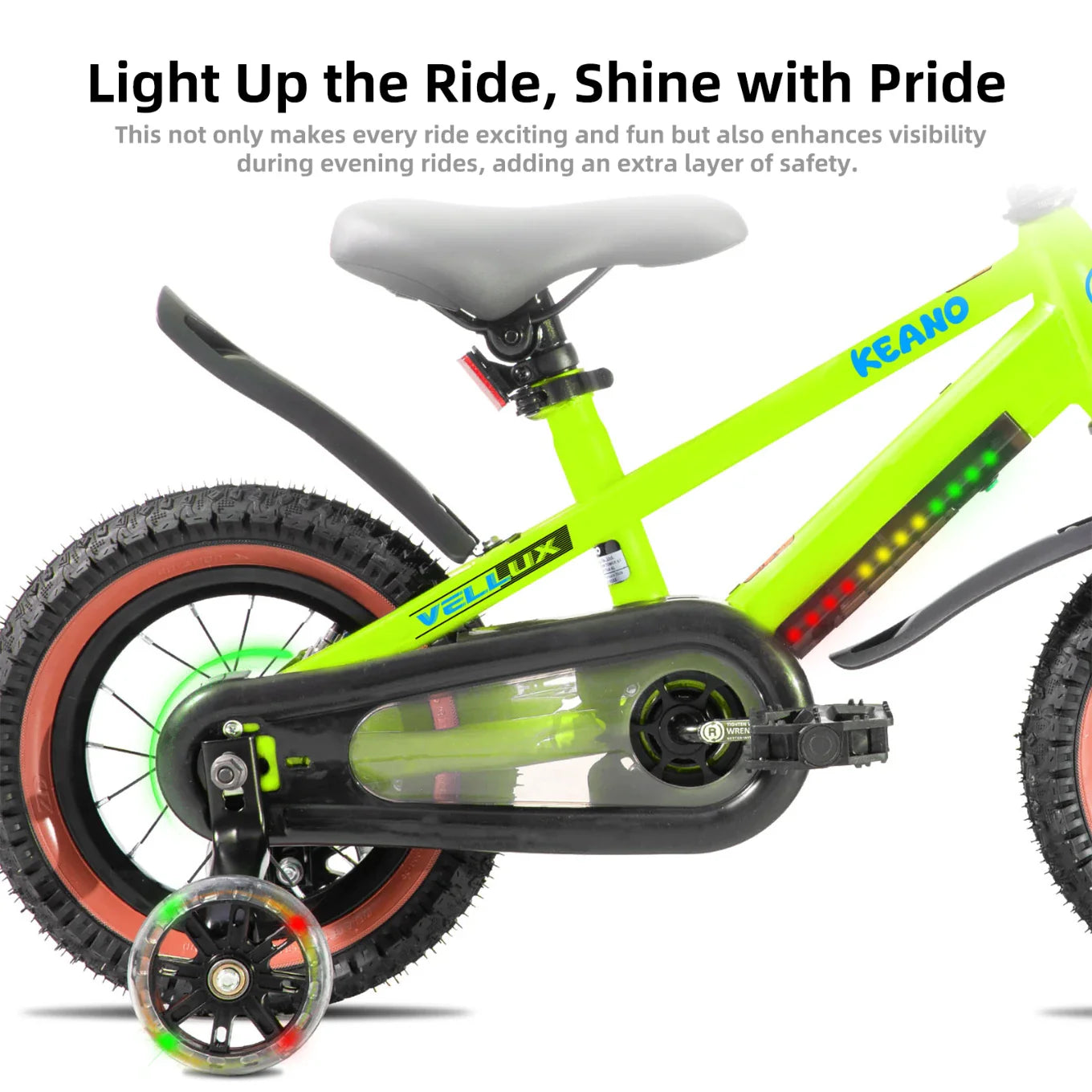 KEANO Vellux 12 16 20 Inch Kids Bike with Training Wheels