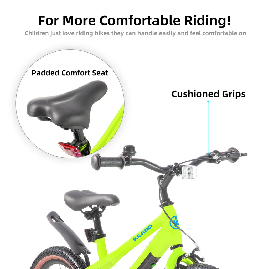 KEANO Vellux 12 16 20 Inch Kids Bike with Training Wheels