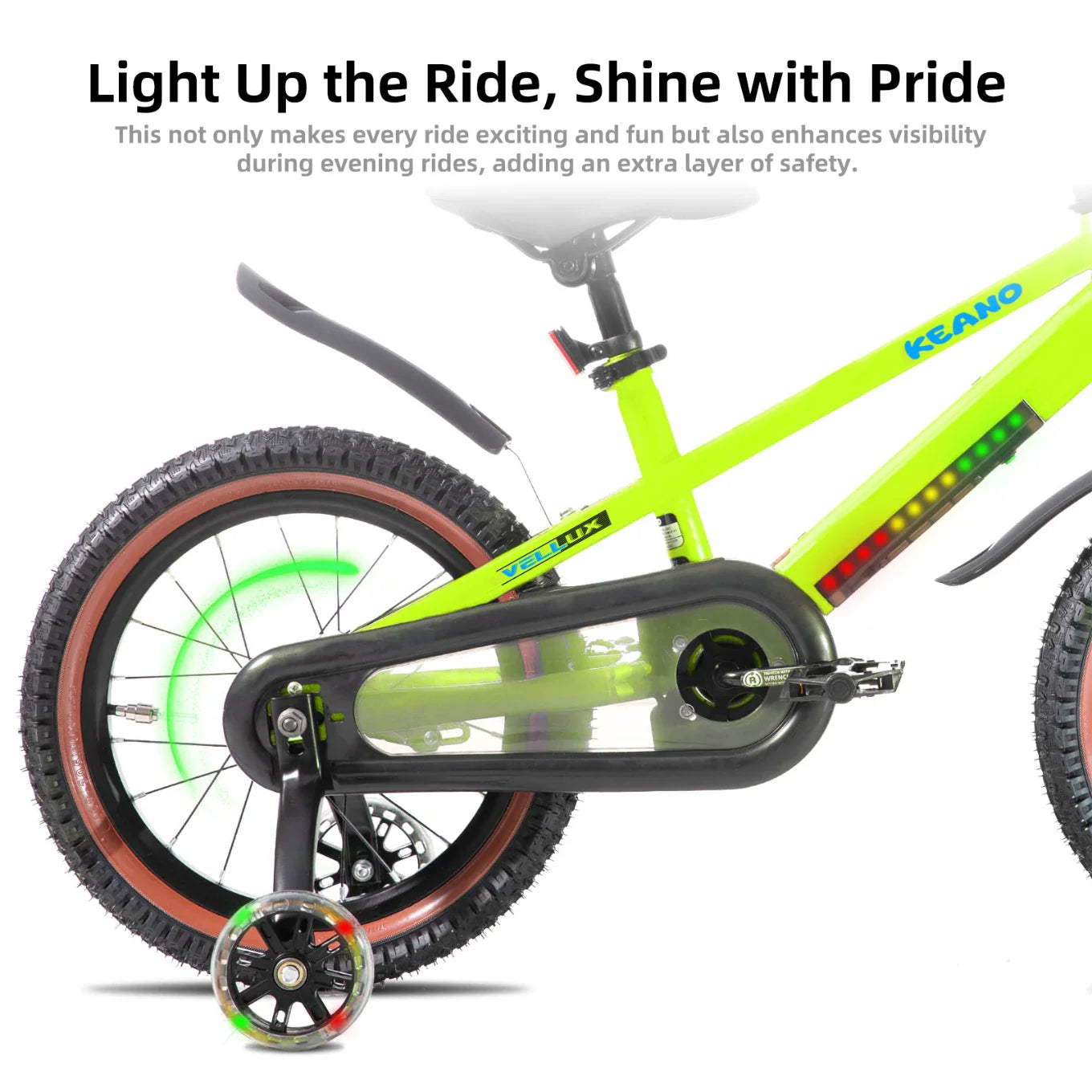 KEANO Vellux 12 16 20 Inch Kids Bike with Training Wheels