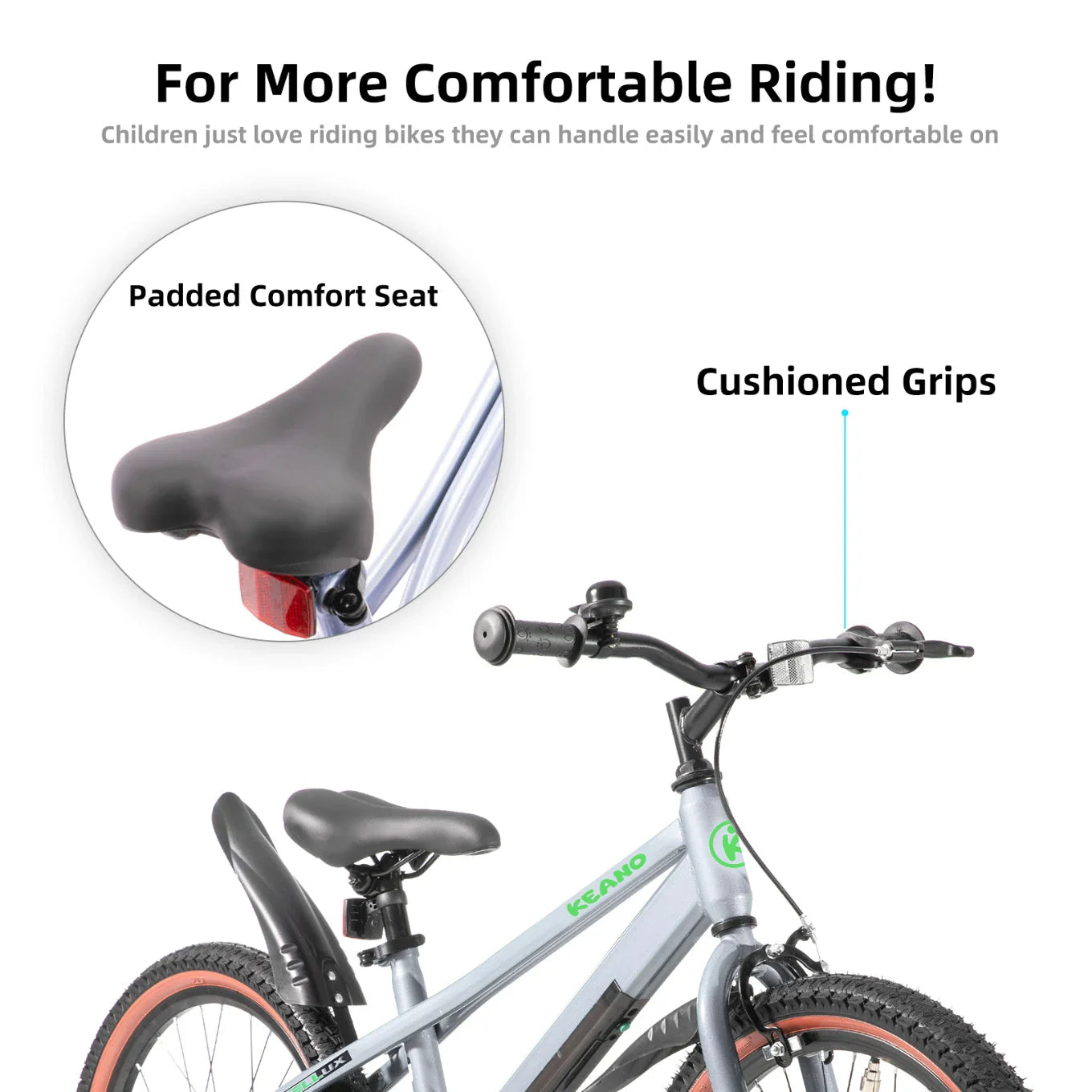 KEANO Vellux 12 16 20 Inch Kids Bike with Training Wheels