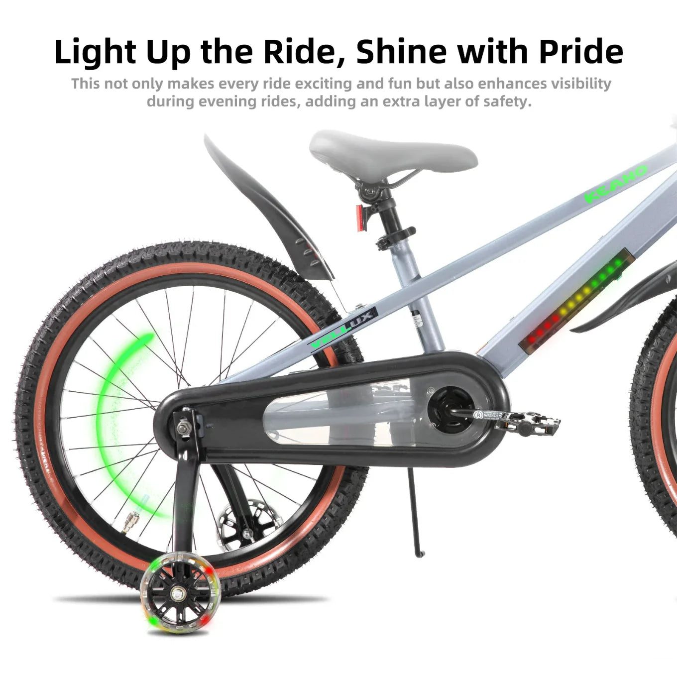 KEANO Vellux 12 16 20 Inch Kids Bike with Training Wheels