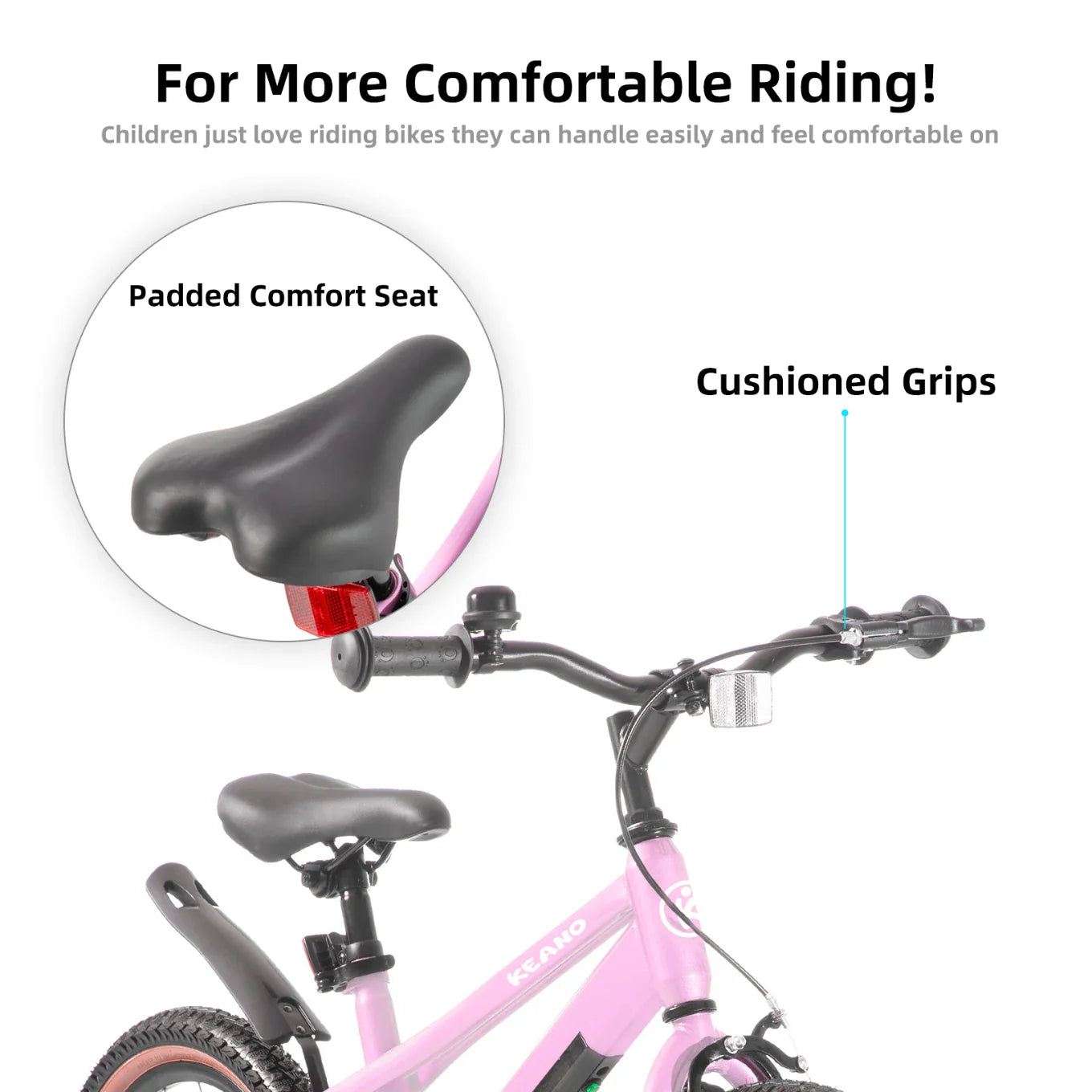 KEANO Vellux 12 16 20 Inch Kids Bike with Training Wheels