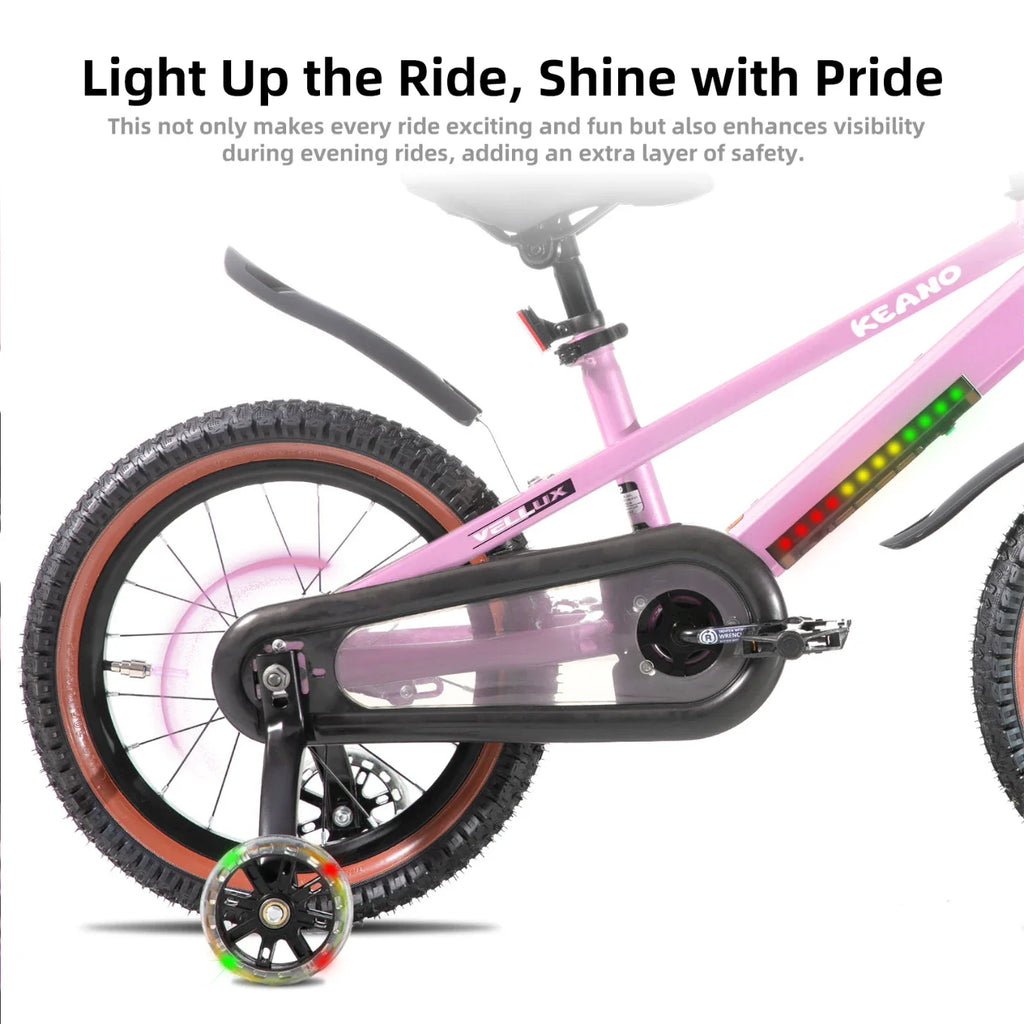 KEANO Vellux 12 16 20 Inch Kids Bike with Training Wheels