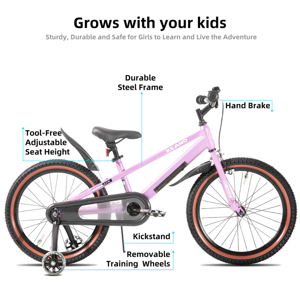 KEANO Vellux 12 16 20 Inch Kids Bike with Training Wheels