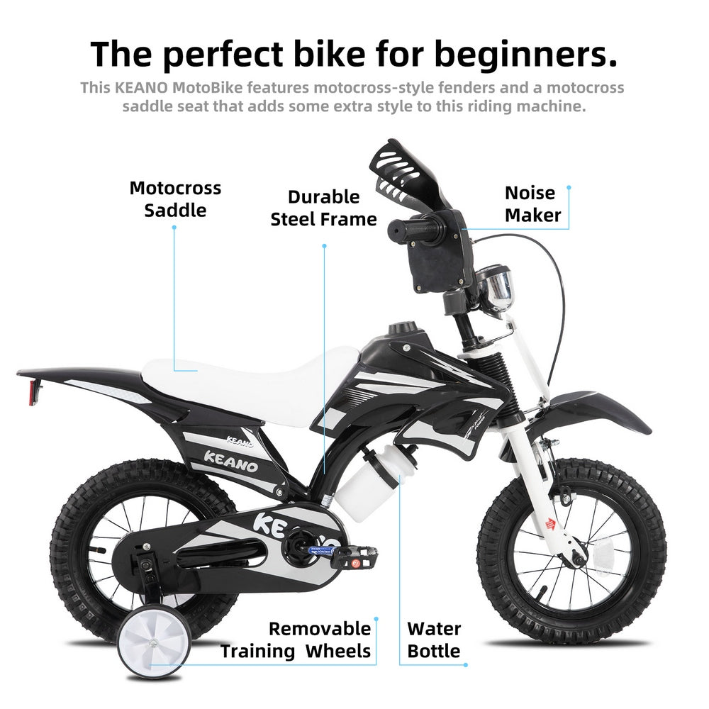 KEANO Motocross Style Kids Bike for Boys Girls