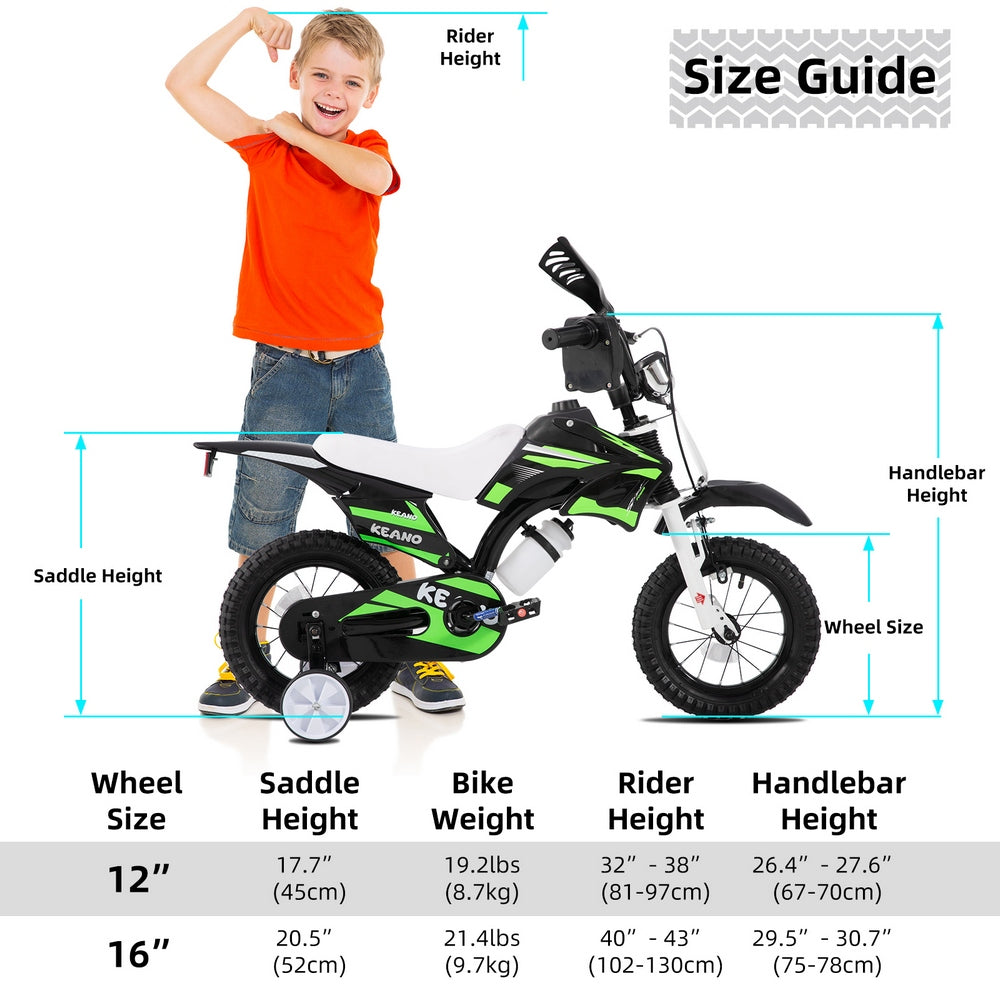 KEANO Motocross Style Kids Bike for Boys Girls