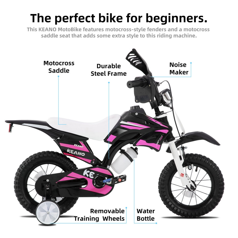 KEANO Motocross Style Kids Bike for Boys Girls