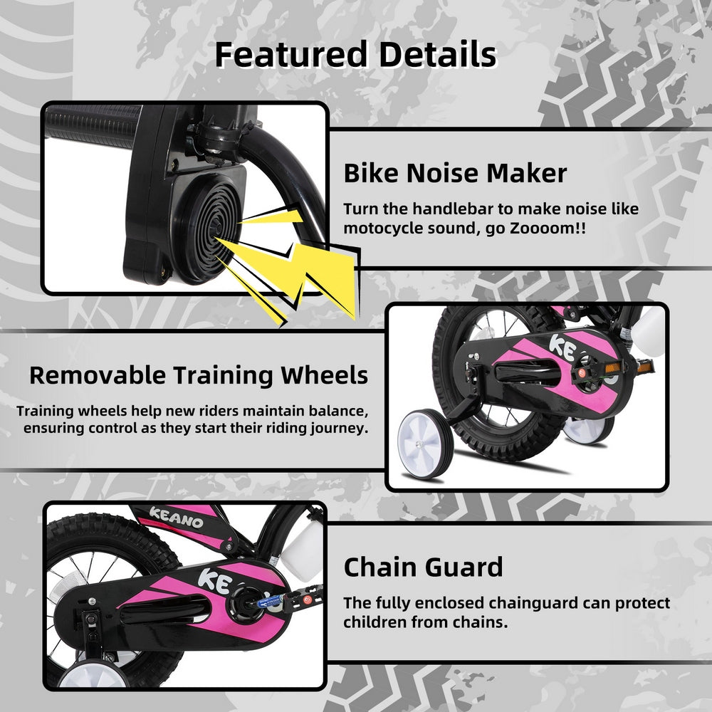 KEANO Motocross Style Kids Bike for Boys Girls