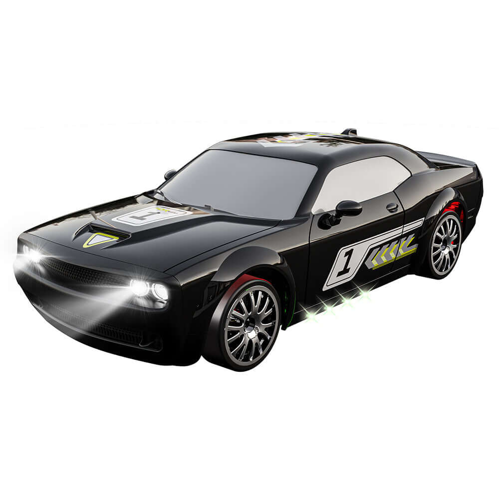 KF27 1:24 4WD Drift RC Car Black LED Lights Dual Tires 40M Range
