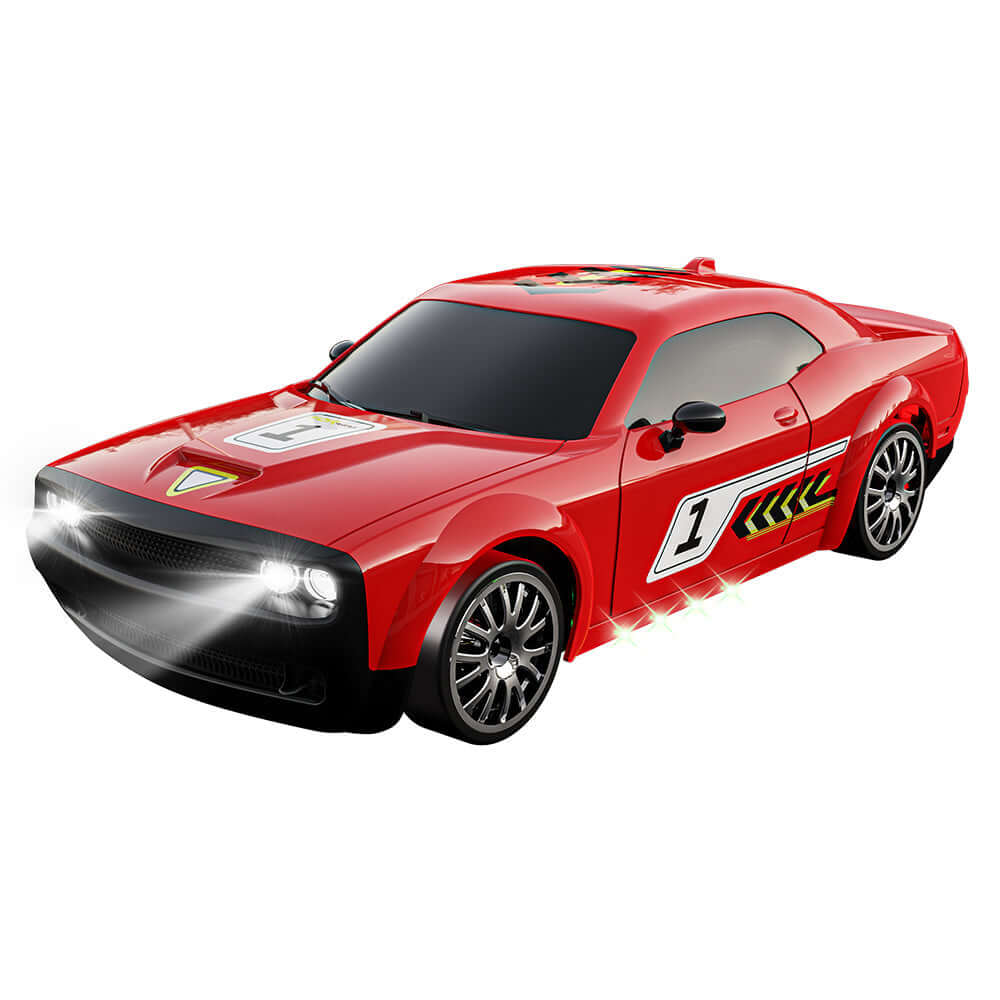 KF27 1:24 4WD Drift RC Car Black LED Lights Dual Tires 40M Range