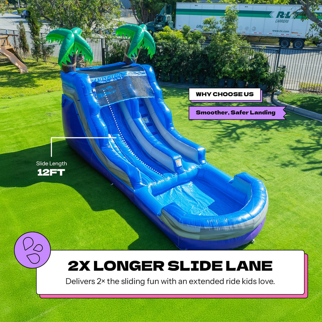 POP JUMP Tropical 13' Waterslide with Pool