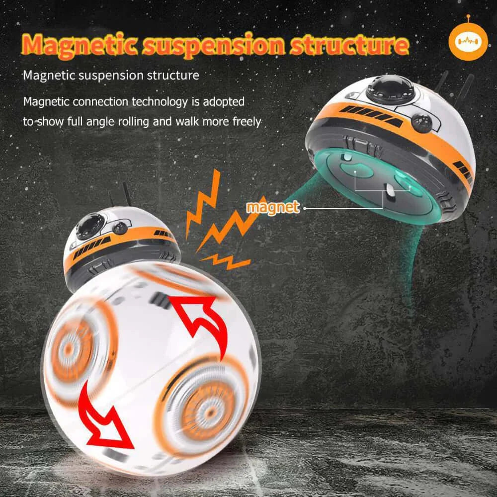 Smart BB8 Ball Robot 2.4G RC with Sound & Moves - Kids Toy