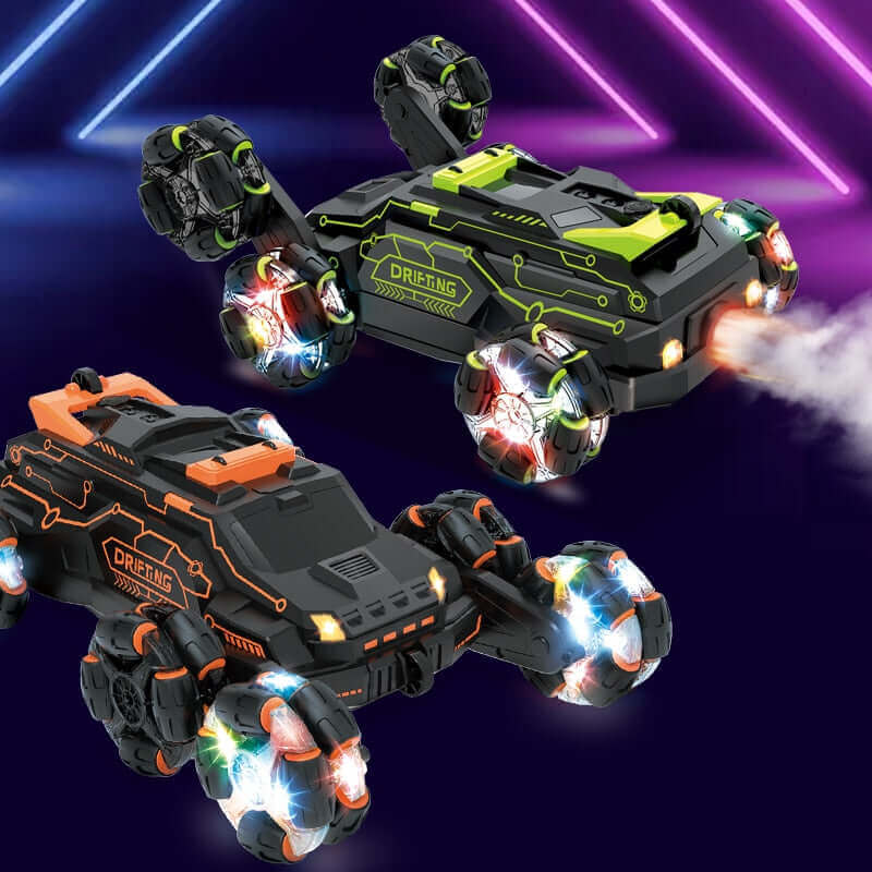 Six-Wheel RC Stunt Car | 4WD Drift | Gesture Control & Lights | RC Toy