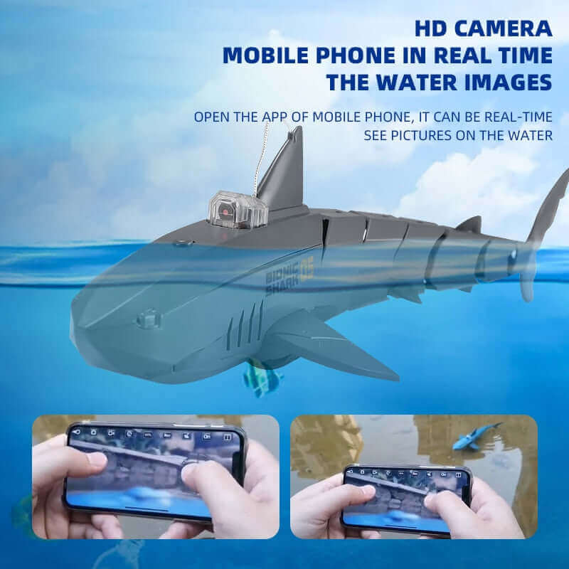 RC Shark Submarine Toy with Underwater Camera