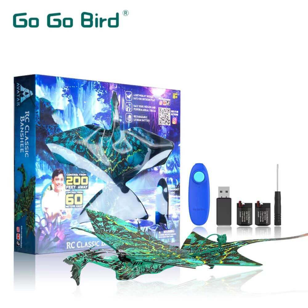 Go Go Bird - Remote Control Flying Dragon Toy with Smart Bionic Wings