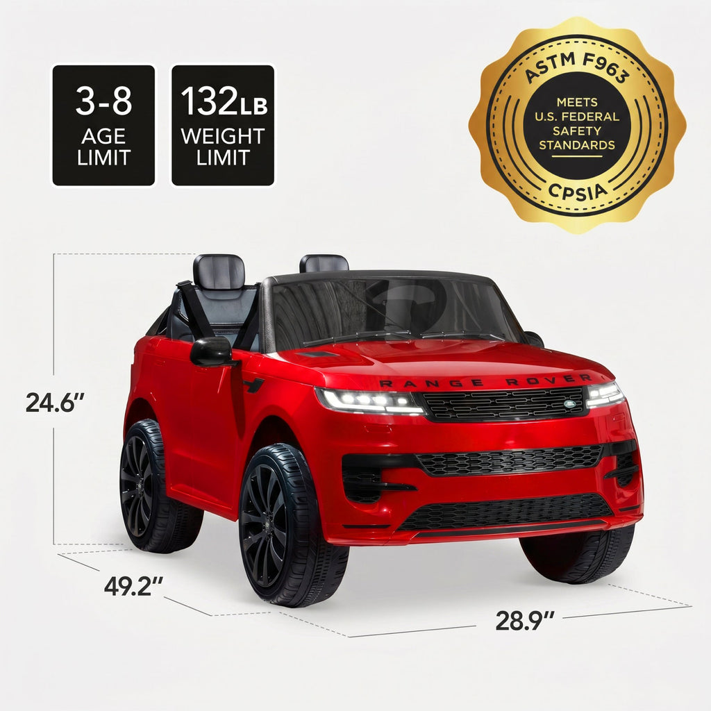 24V 2-Seater Licensed Range Rover Sport Ride-On Car w/ Parent Control