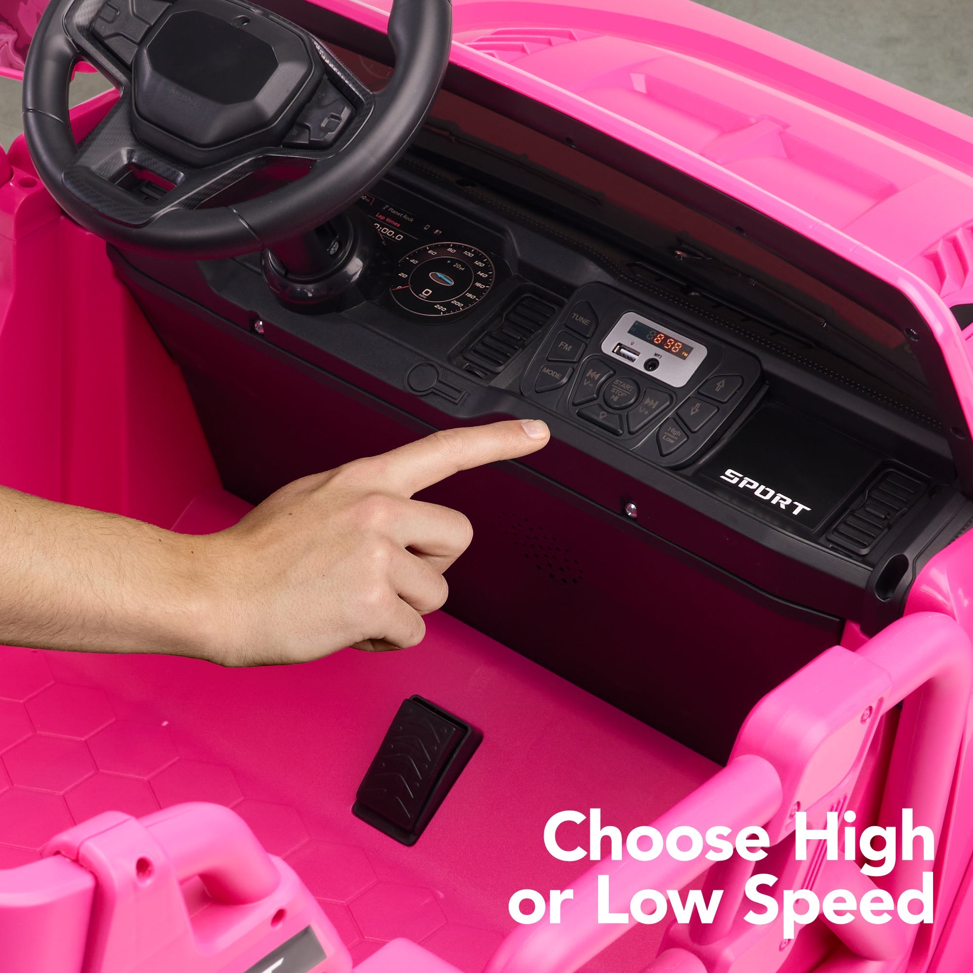 24V 2-Seater Electric Ride-On Car Truck w/ Parent Control, Bluetooth