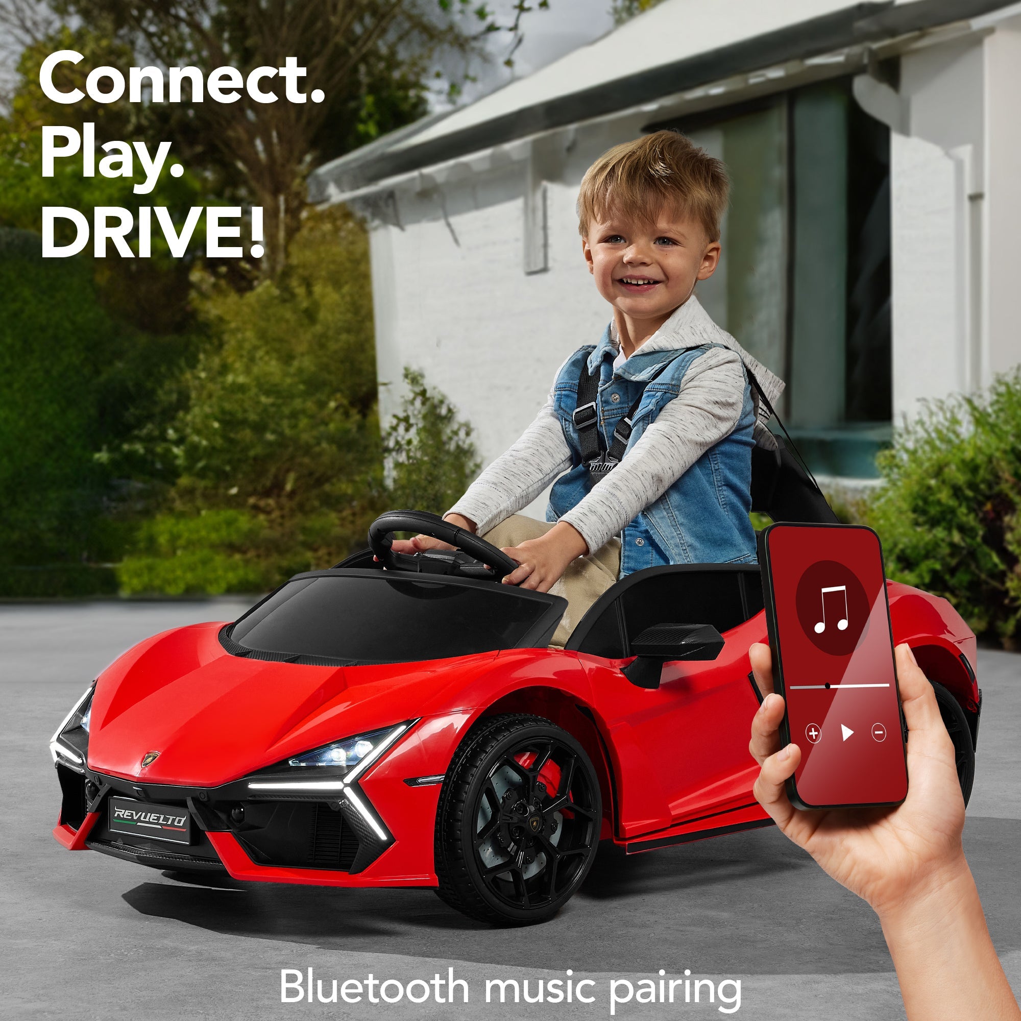 12V Kids Ride-On Car Officially Licensed Lamborghini Revuelto w/ Remote