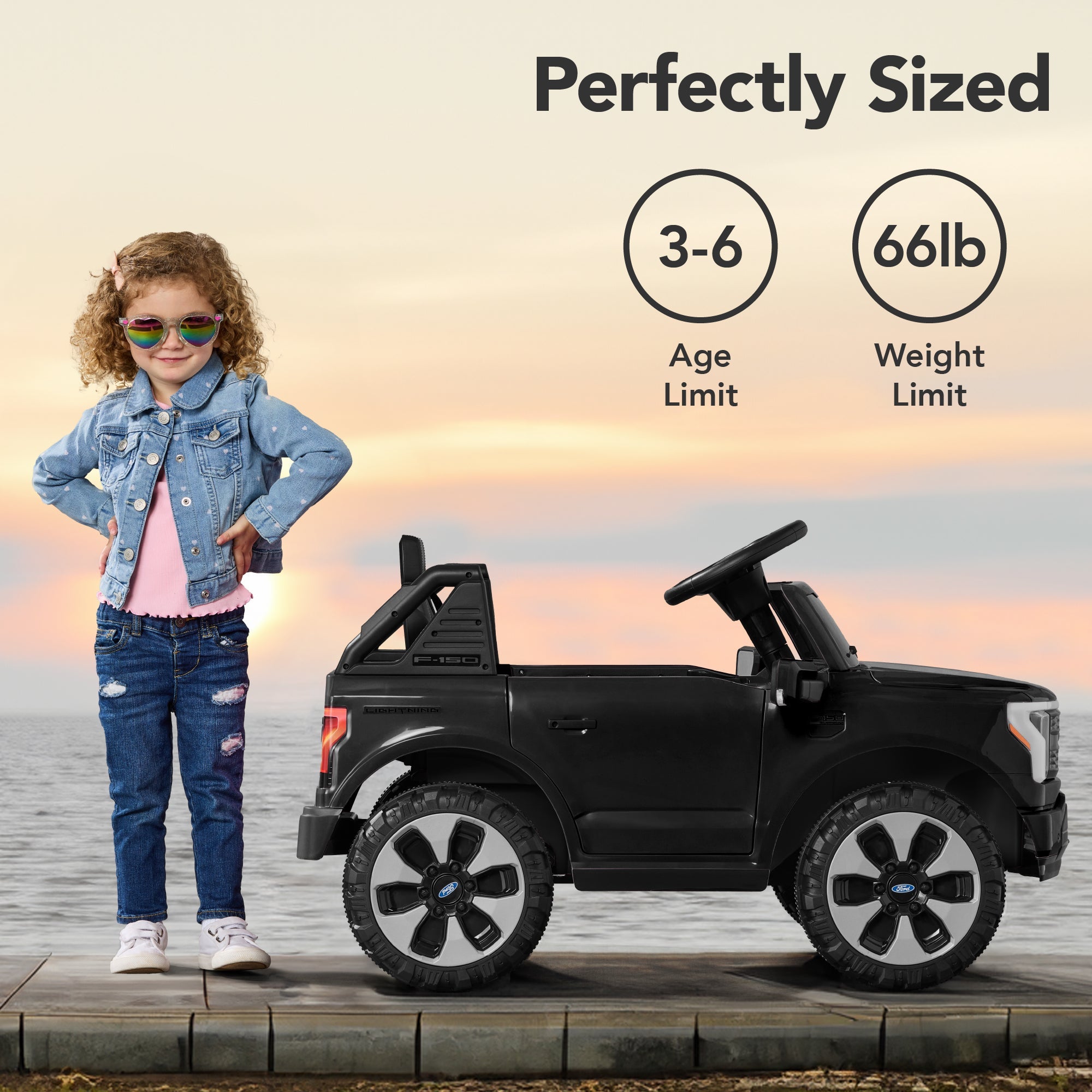 12V Kids Ride On Car Officially Licensed Ford Lightning w/ Remote, 2 Speeds