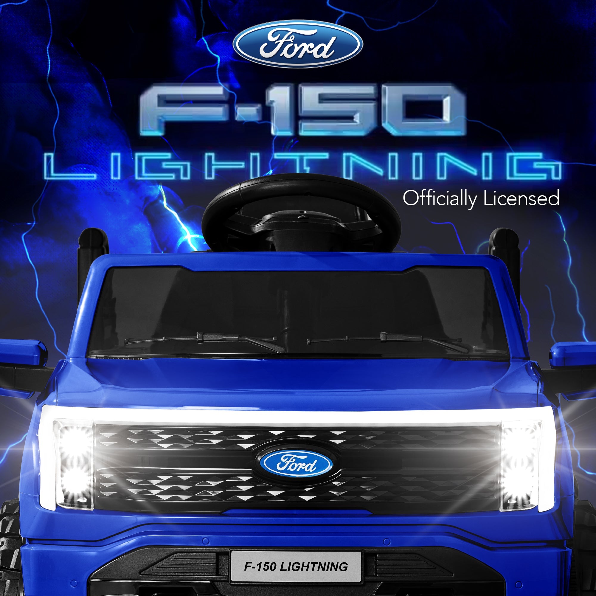 12V Kids Ride On Car Officially Licensed Ford Lightning w/ Remote, 2 Speeds
