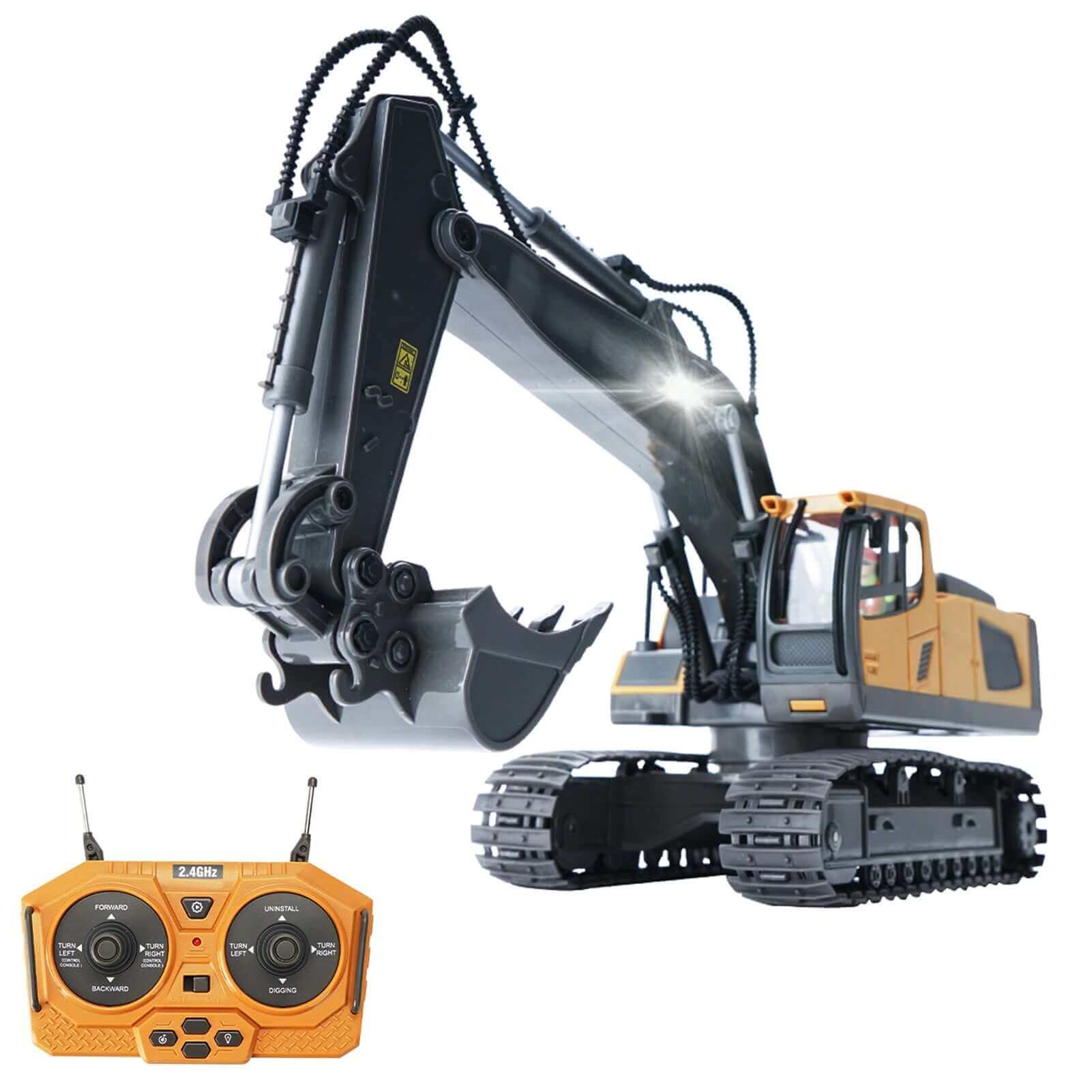 1:20 11CH RC Excavator Bulldozer with Lights & Music