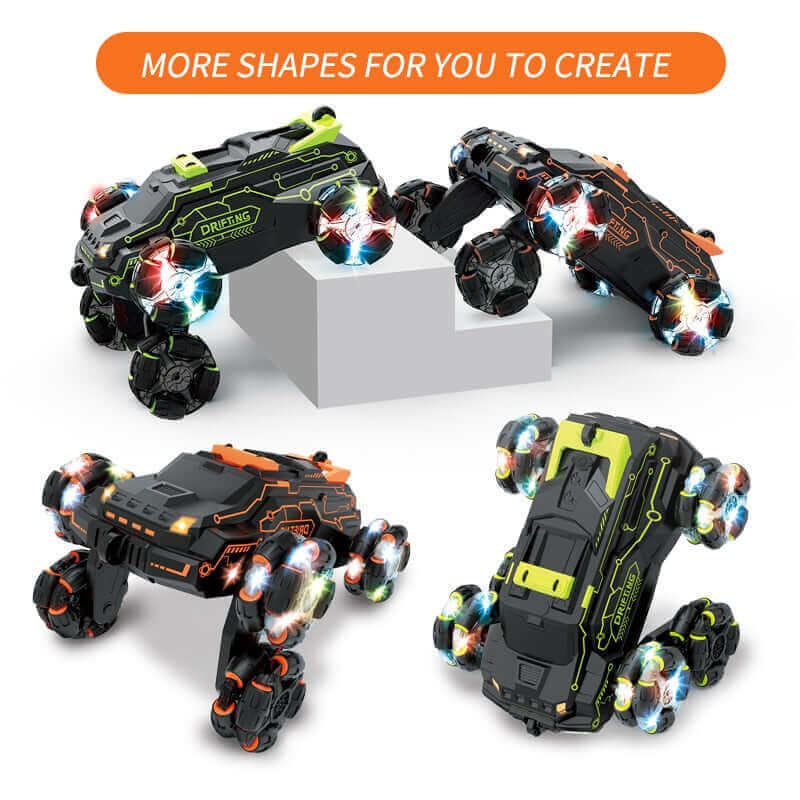 Six-Wheel RC Stunt Car | 4WD Drift | Gesture Control & Lights | RC Toy