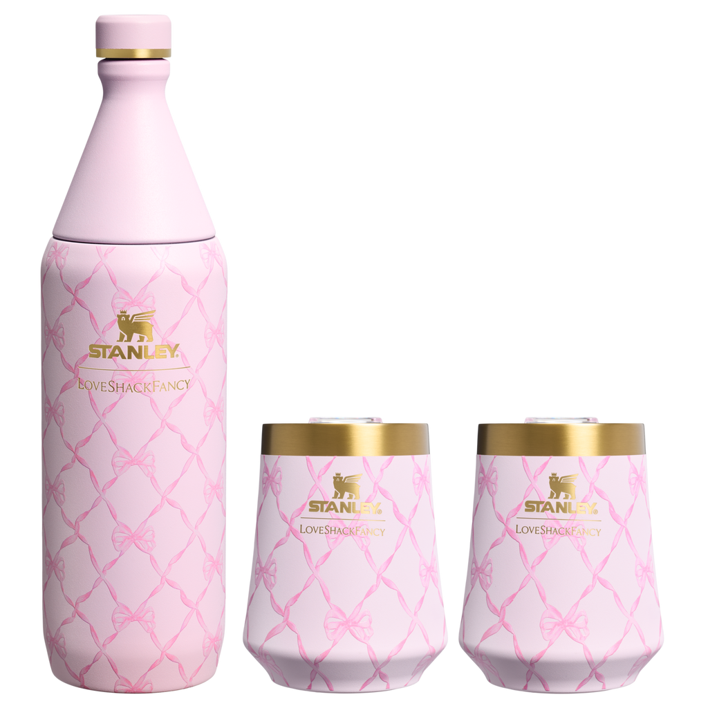 Stanley 1913 x LoveShackFancy Holiday Reserve All Day Wine Set | 34 OZ | 11 OZ
